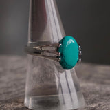 Vintage Costume Turquoise Ring 7.75
