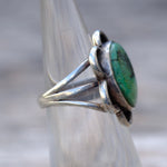 Vintage Sterling Turquoise Ring 3.5