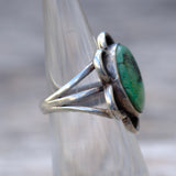 Vintage Sterling Turquoise Ring 3.5