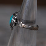 Vintage Sterling Turquoise Ring 3.75
