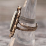 Vintage Sterling Mother Of Pearl Ring 6.5