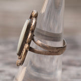 Vintage Sterling Mother Of Pearl Ring 6.5