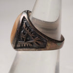 Vintage Sterling Brown Stone Thunderbird Ring 8