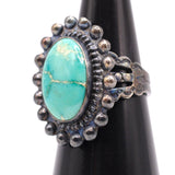 Vintage Sterling Turquoise Ring 5.5