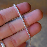 Vintage Sterling Silver Twisted Chain Bracelet 7"