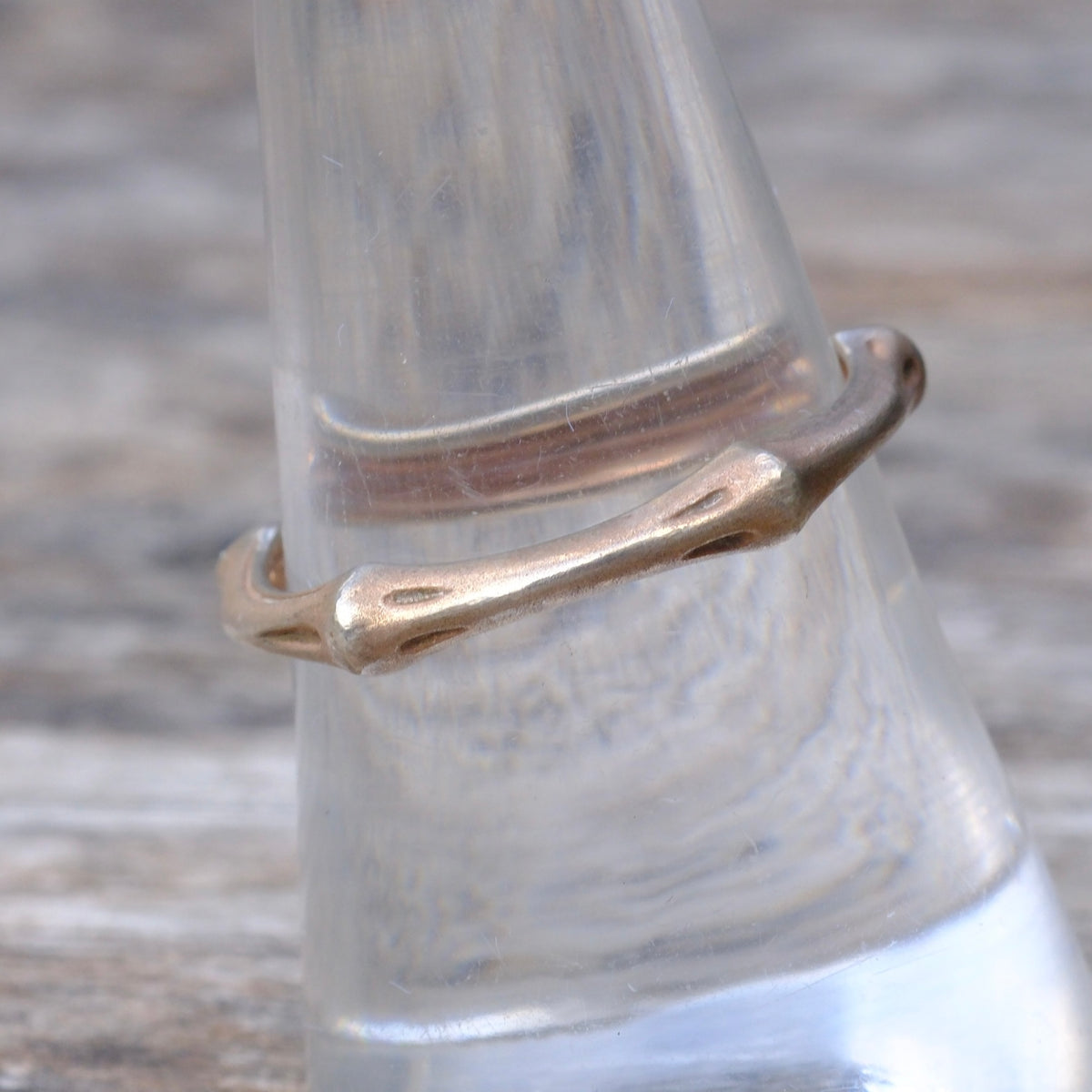 Vintage Sterling Bamboo Band Ring 8.75