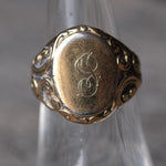 Vintage Gold Toned Sterling Signet Ring 6.5