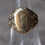 Vintage Gold Toned Sterling Signet Ring 6.5