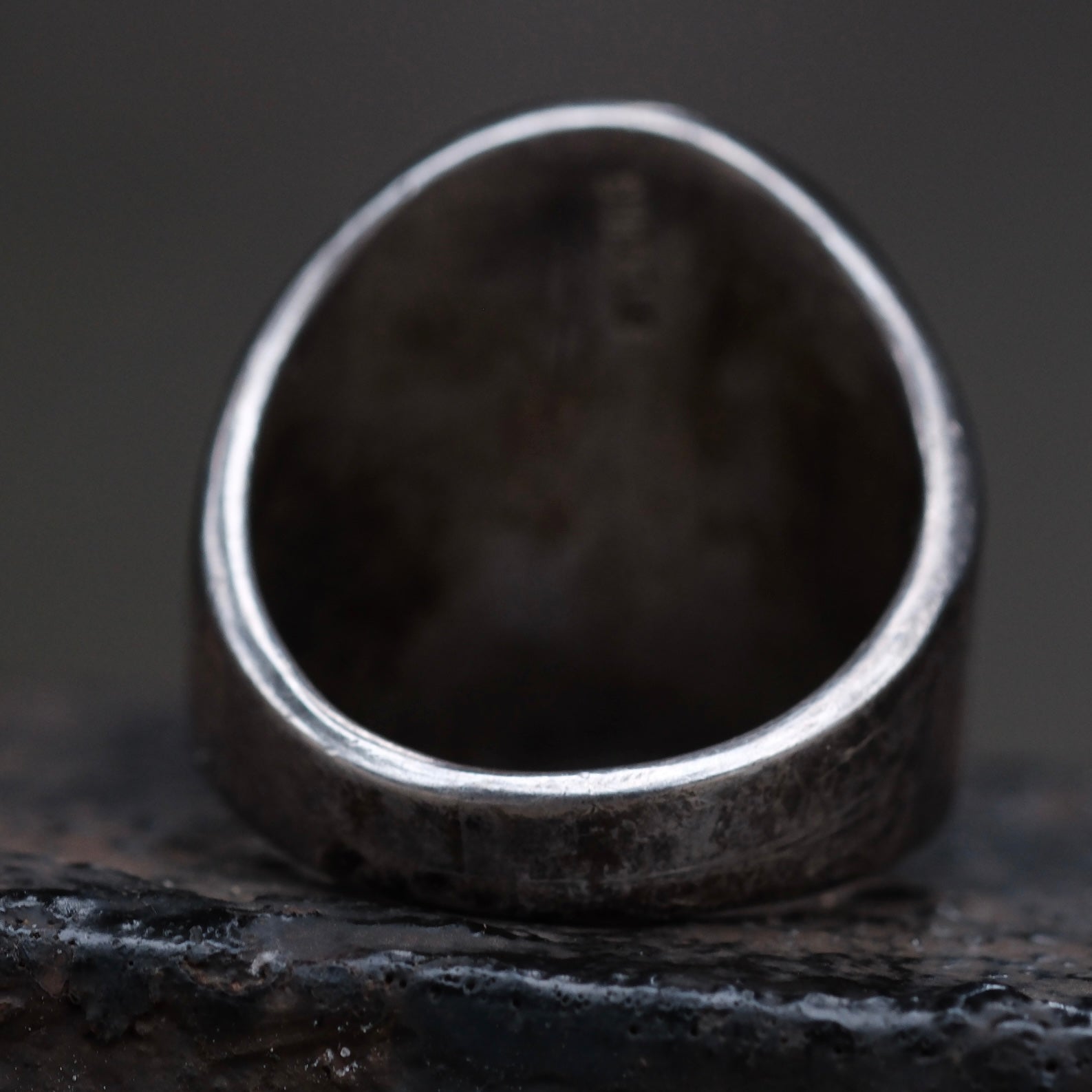 Vintage Sterling Howling Wolf Ring 7