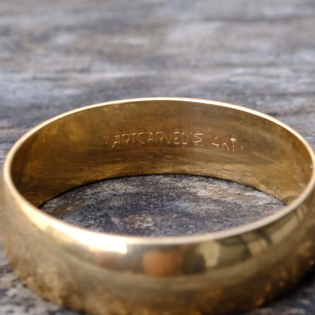 Vintage 14K Gold Band Ring 10.75