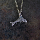 Vintage Sterling Big Bass Necklace
