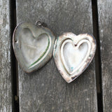 Vintage Sterling Engraved Heart Locket Pendant