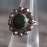 Vintage Sterling Turquoise Dotted Ring 6