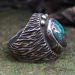 Vintage Sterling Turquoise Ring 8.5