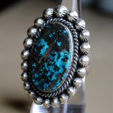 HUGE Sterling Silver Turquoise Thunderbird Ring 9
