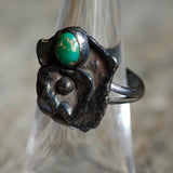 Vintage Sterling Turquoise Ring 7.5