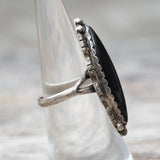 Vintage Sterling Onyx Ring 6.25