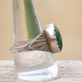 Vintage Sterling Malachite Ring 10.75