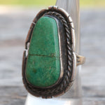 Vintage Sterling Chunky Turquoise Ring 8.25