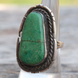 Vintage Sterling Chunky Turquoise Ring 8.25