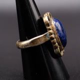 Vintage Sterling Lapis Ring 7.5