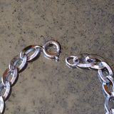 Vintage Sterling Curb Chain Bracelet 7"
