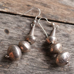 Vintage Sterling Beaded Dangle Earrings