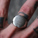 Vintage Sterling WWII Manila Signet Ring 9.5