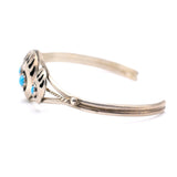 Vintage Sterling Turquoise Bear Paw Cuff 6.5"
