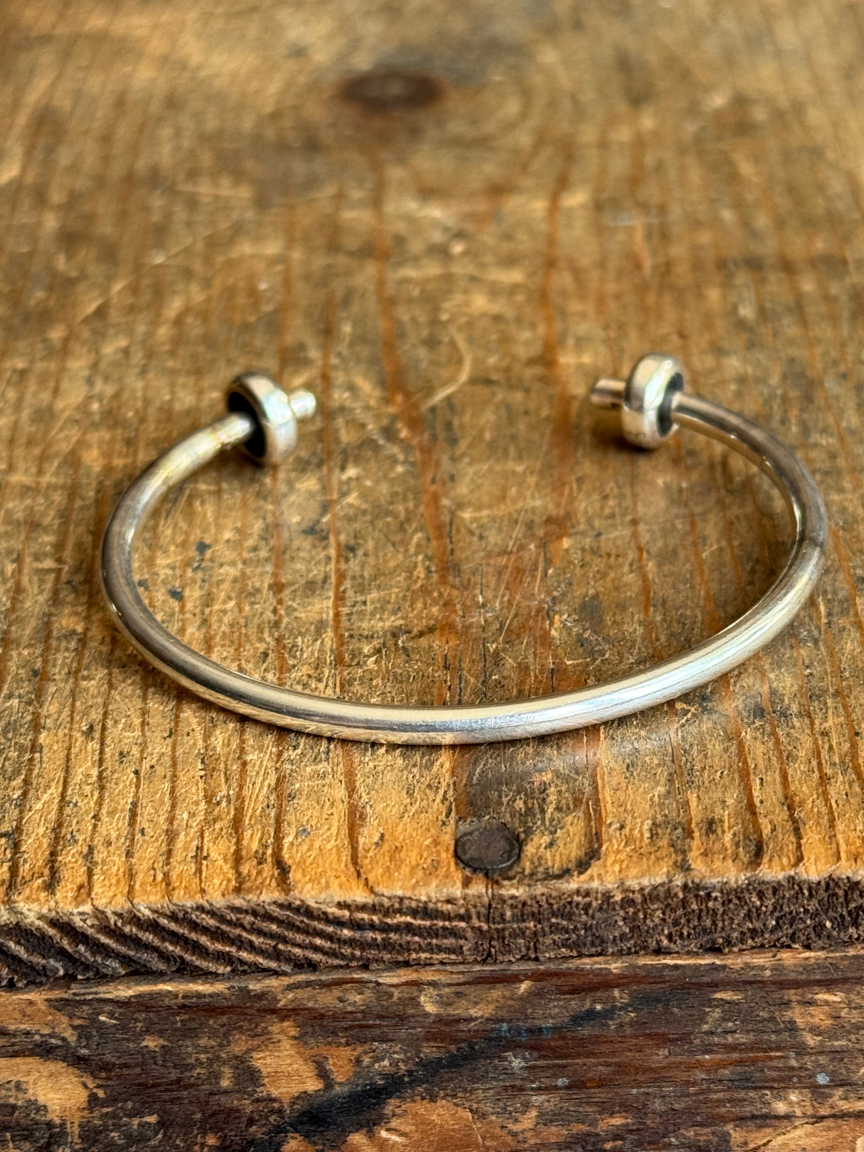 Vintage Sterling Silver Modernist Cuff
