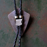 Vintage Sterling Silver Coral Bolo Tie
