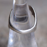 Vintage Sterling Turquoise Sandcast Ring 6.5