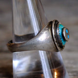 Vintage Sterling Turquoise Snake Effie Ring 10