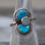 Vintage Sterling Effie Turquoise Snake Ring 6