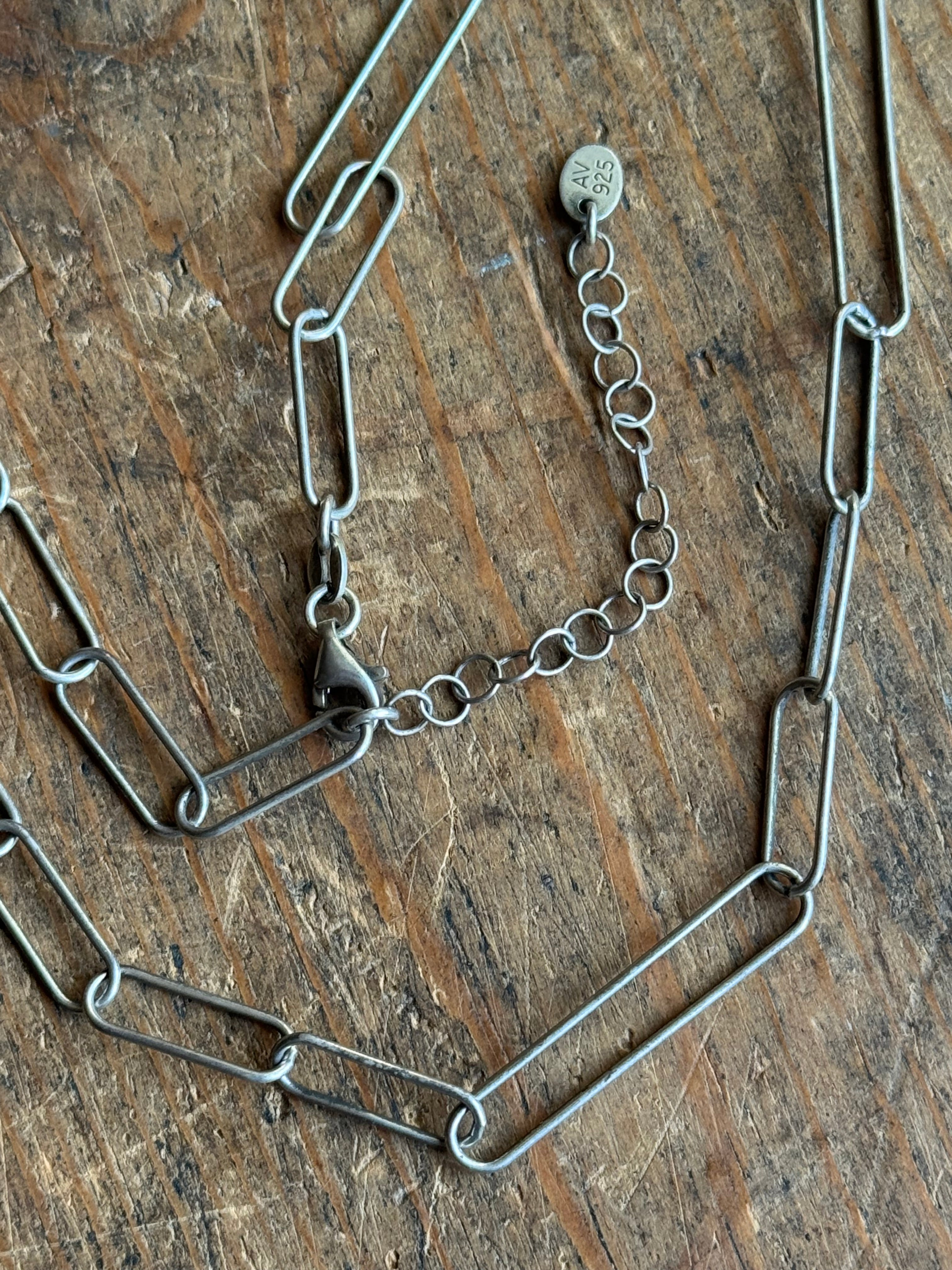 Vintage Sterling Silver 16” Paperclip Chain