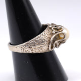 Vintage Sterling Mother Of Pearl Ring 9