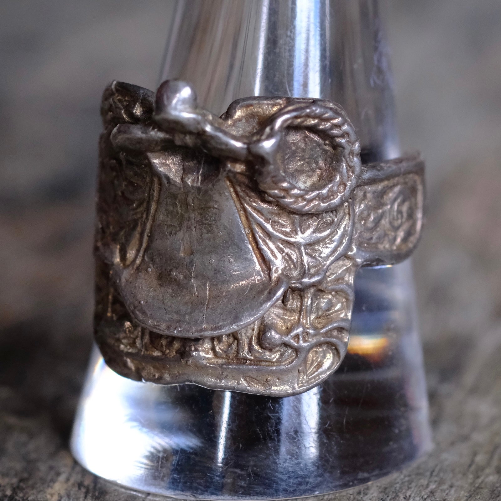 Vintage Sterling Silver Saddle Ring 9.5