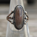Vintage Sterling Agate Ring 5.75