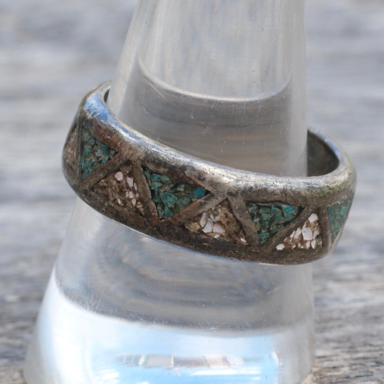 Vintage Sterling Inlay Band 10