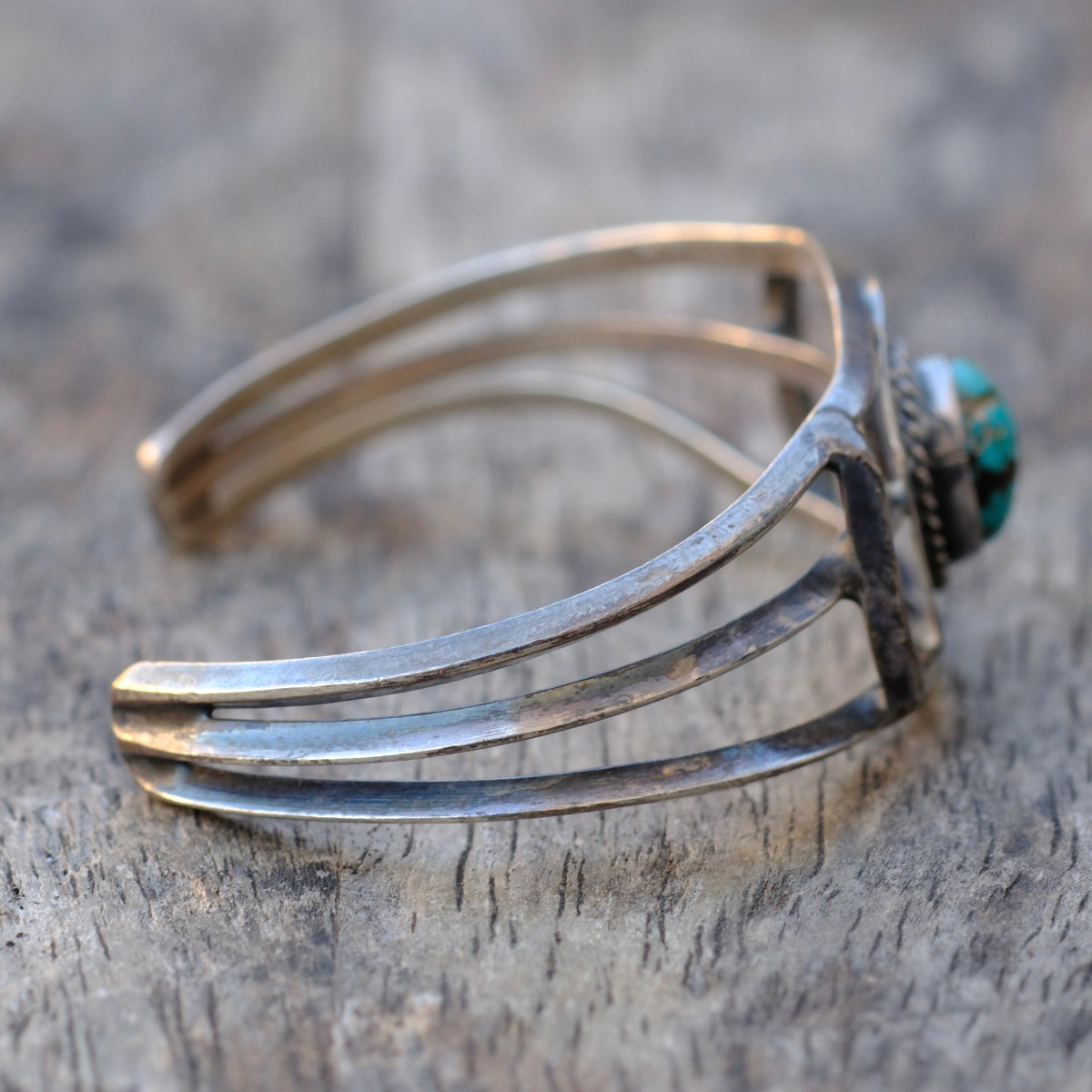 Vintage Sterling Turquoise Cuff Bracelet