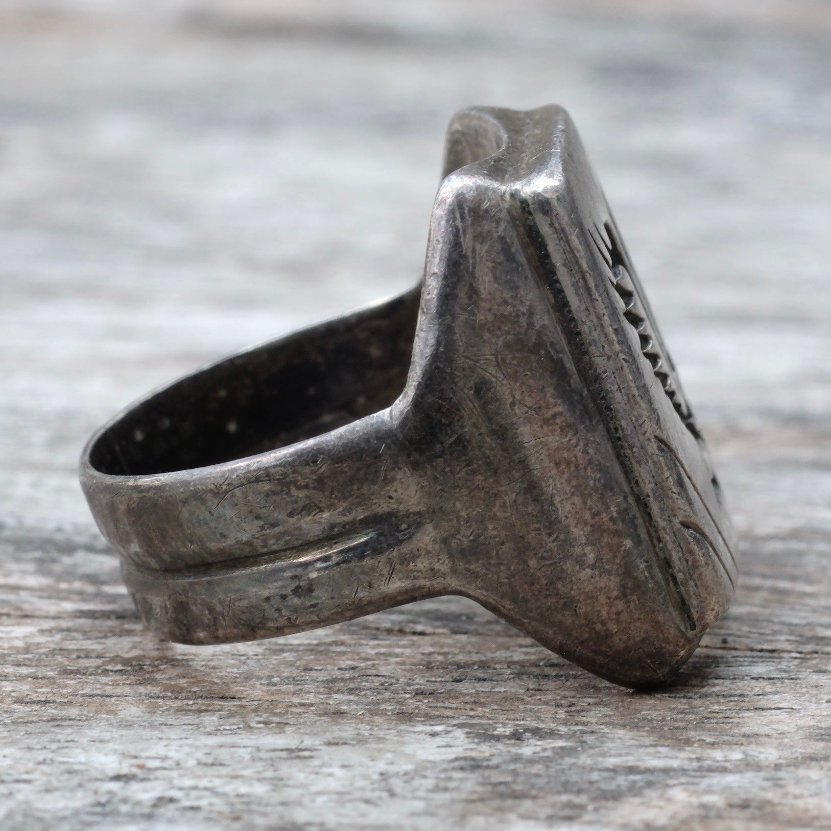 Vintage Sterling Silver Eagle Signet Ring 10