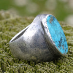 Vintage Sterling Chunky Turquoise Ring 8