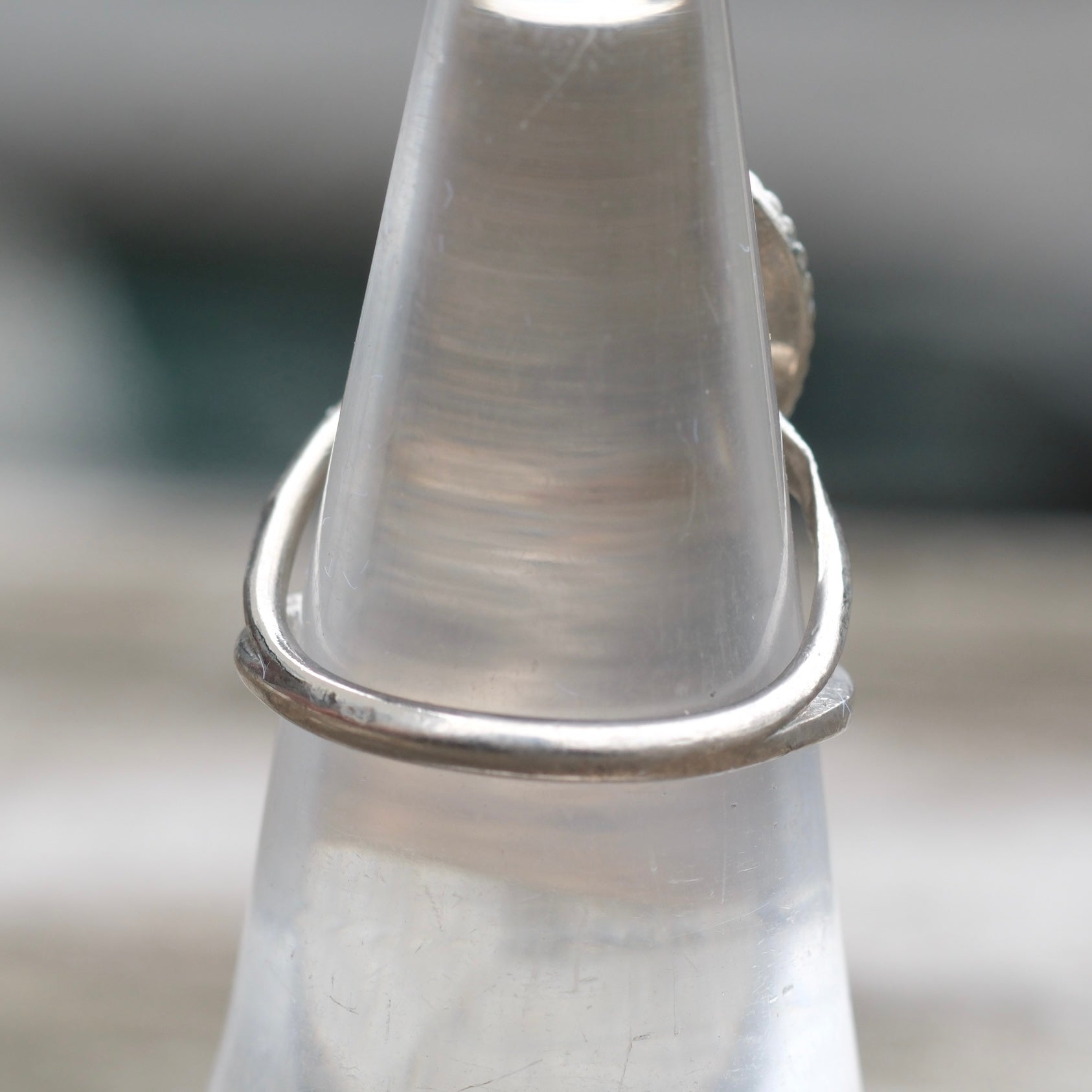 Vintage Sterling Mother Of Pearl Turquoise Ring 5.75