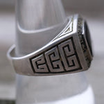 Vintage Sterling Onyx Signet Ring 9.25