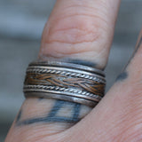 Vintage Sterling Silver Braided Band 6.5