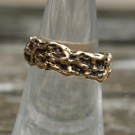 Vintage 14K Gold Brutalist Band 6