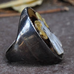 Vintage Sterling Zuni Inlay Ram Ring 10