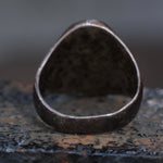 Vintage Sterling Turquoise Thunderbird Ring 8.25