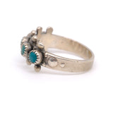 Vintage Sterling Snake Eye Turquoise Band 4.75