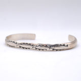 Vintage Sterling Silver Stamped Triangle Cuff Bracelet 6.5"